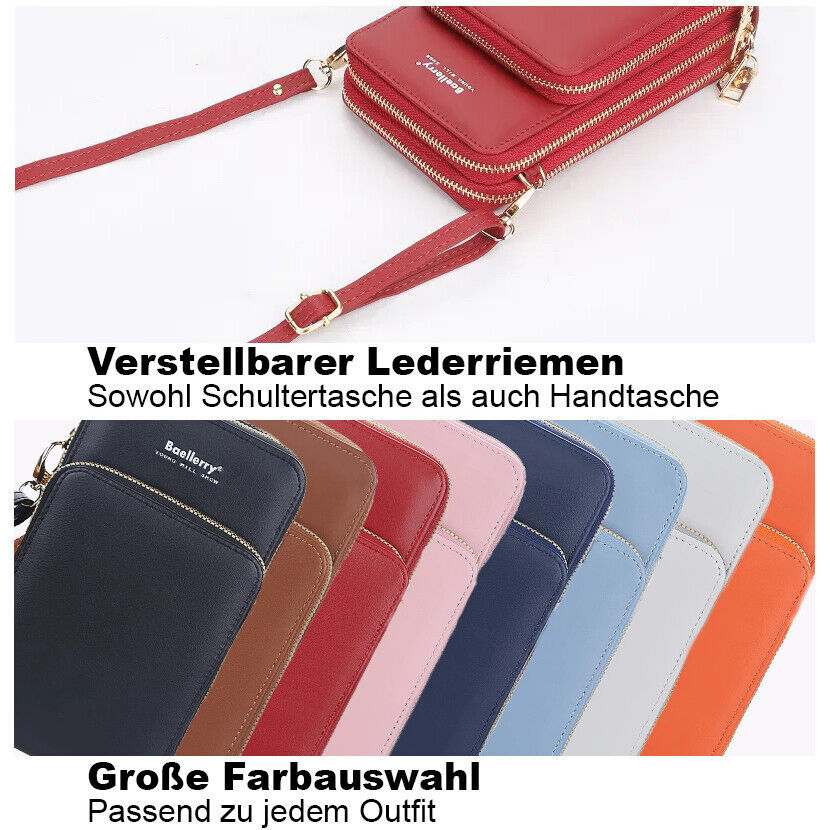 Damen Schultertasche Handytasche Umhängetasche Geldbörse Handtasche Crossbody