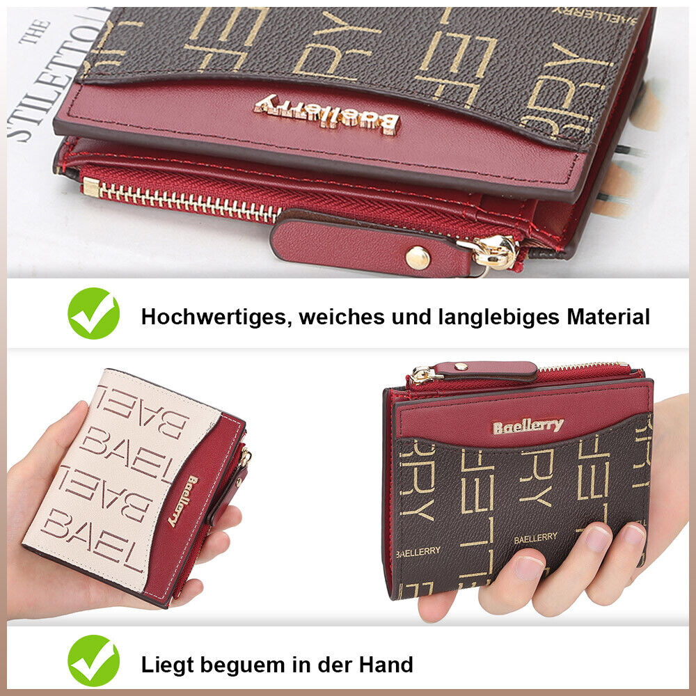 Damen Börse klein Geldbörse GELDBEUTEL PORTEMONNAIE PORTMONEE Brieftasche mini 2