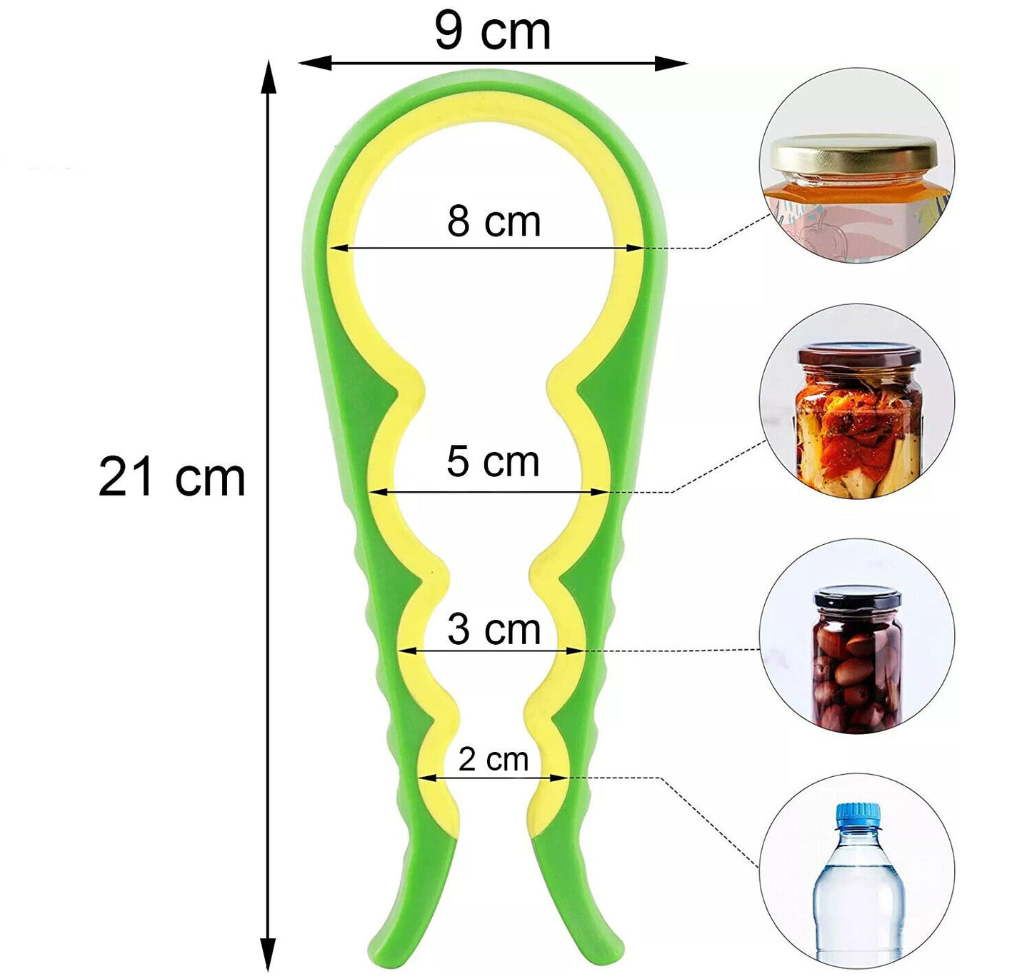 4in1 Deckelöffner Dosenöffner Glasöffner Flaschenöffner Gläser Deckel Öffner