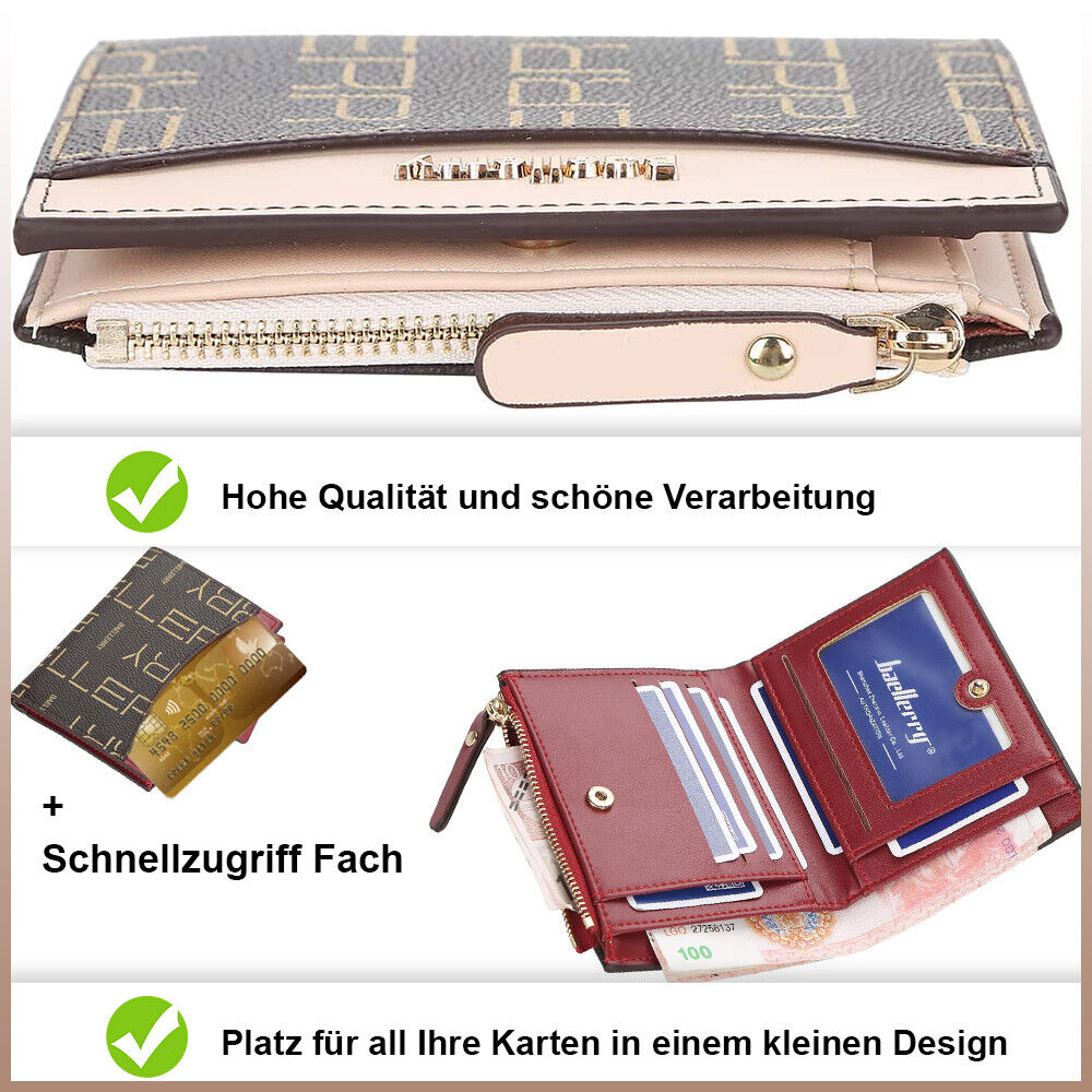 Damen Börse klein Geldbörse GELDBEUTEL PORTEMONNAIE PORTMONEE Brieftasche mini 2