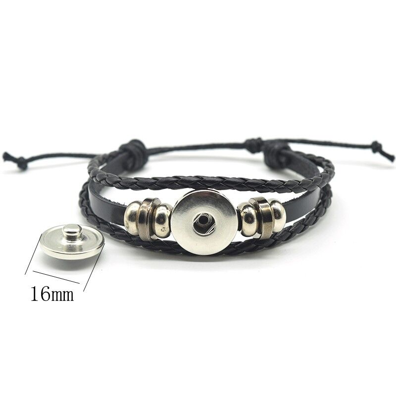 Damen Herren Namen Armband Buchstabe Leder Alphabet luxus Schmuck Mode Schwarz