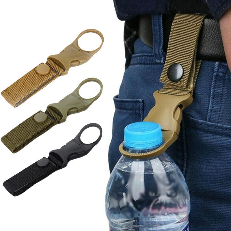 Taktisch Flaschenhalter Gürtel Molle-System Schnalle Halter Clip Wandern Camping