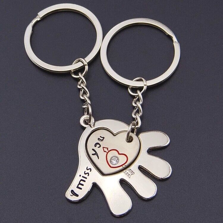 Partner Schlüsselanhänger Pärchen Paare 2 Set Liebe Valentinstag Geschenk Hand