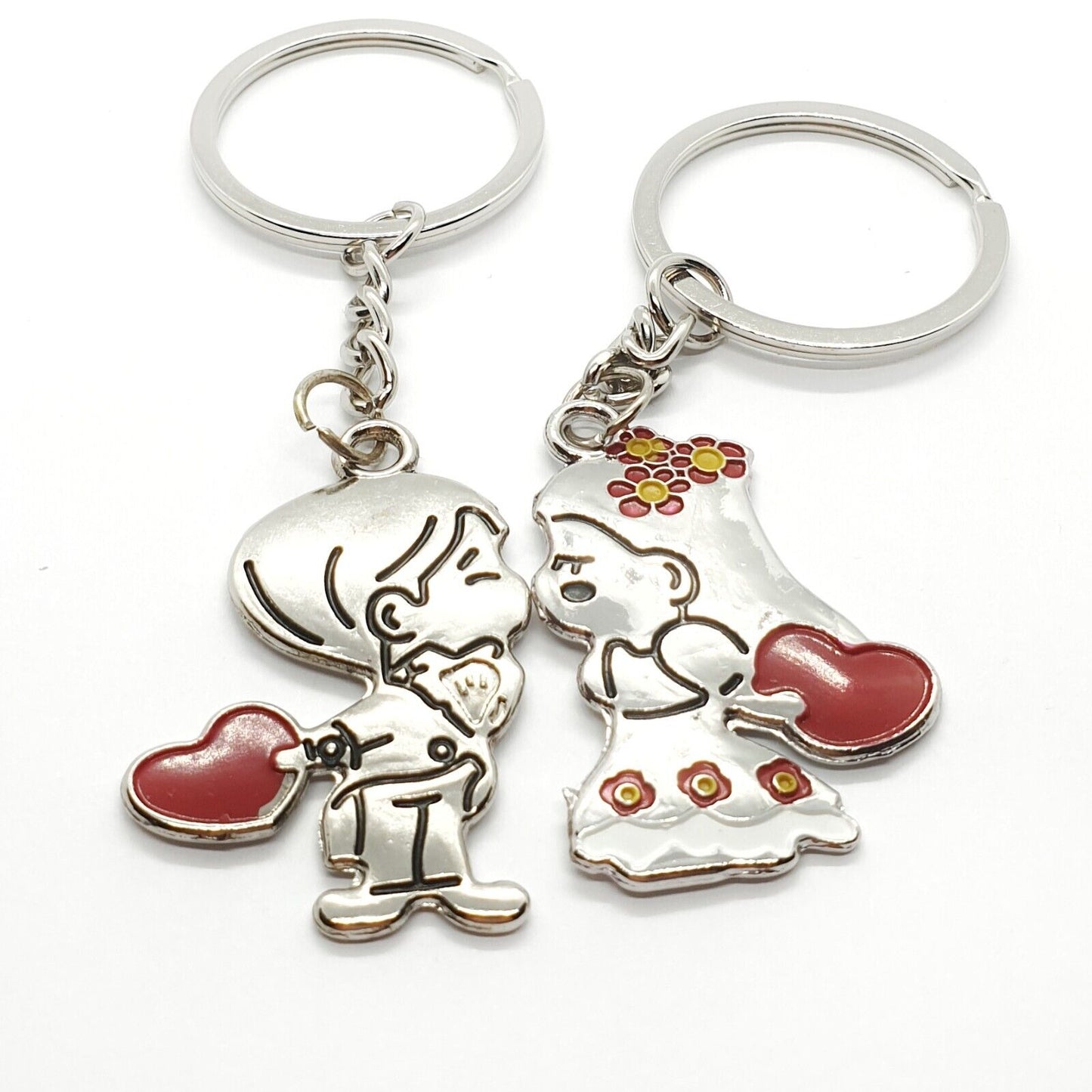 Partner Schlüsselanhänger Pärchen Paare 2 Set Liebe Valentinstag Geschenk Braut