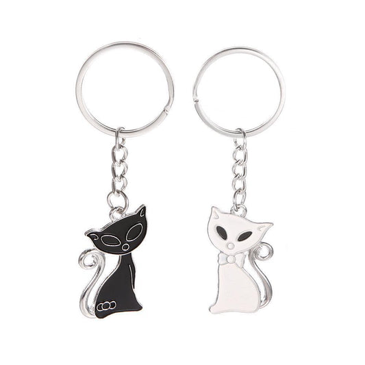 Partner Schlüsselanhänger Pärchen Paare 2 Set Liebe Valentinstag Geschenk Katze