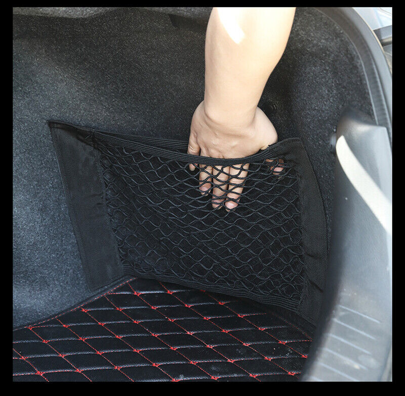 HR Universal Auto Ablagenetz 25cm - Netz Tasche zum Verstauen und Sortieren  im Fahrerraum - Schwarzes Ablagefach aus robustem Kunststoff zum