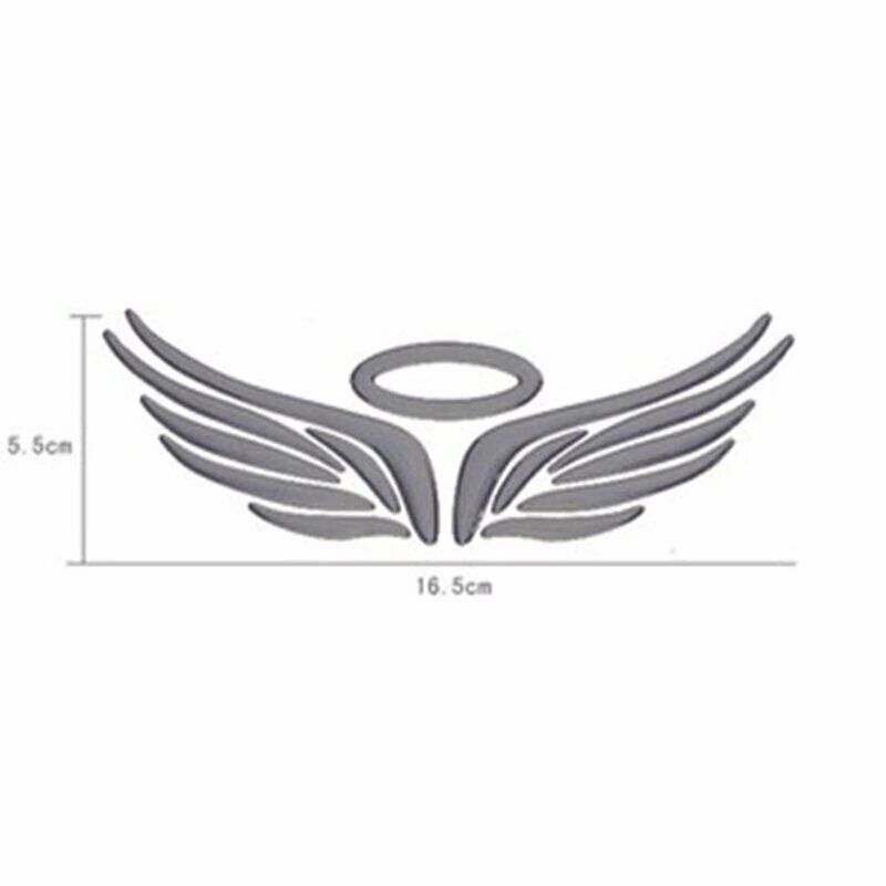 Auto Aufkleber 3D Flügel Engelsflügel Angel Emblem Silber Sticker Glänzend Logo