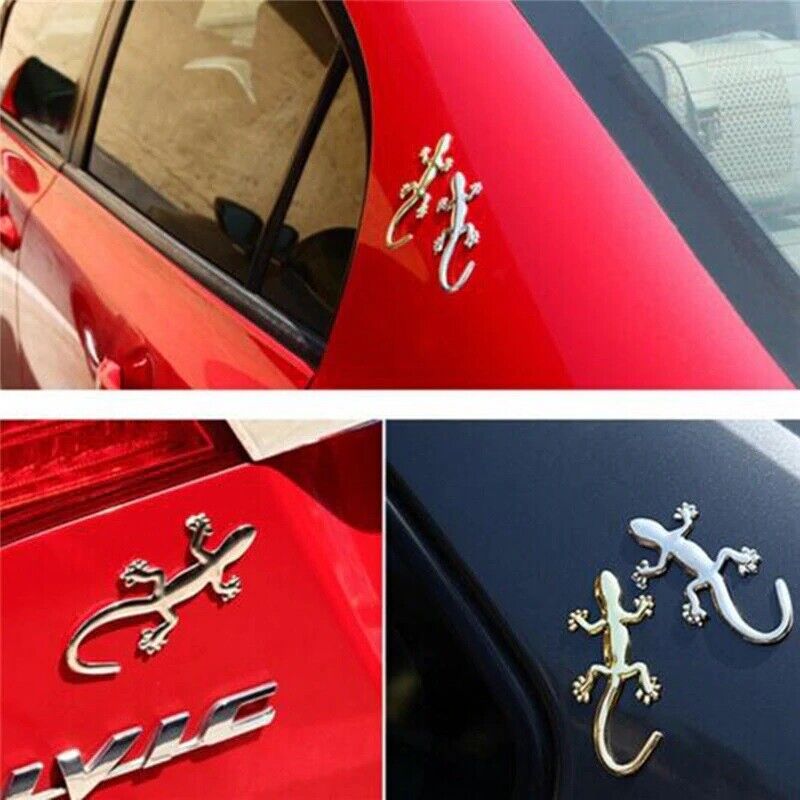 Autoaufkleber 3D Gecko Eidechse Echse Salamander Emblem Sticker Auto Aufkleber